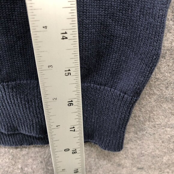 Crewcuts Boys 6-7 (S) Navy Blue 1/4 Zip Sweater Cotton Lightweight Pullover Knit - Picture 9 of 9